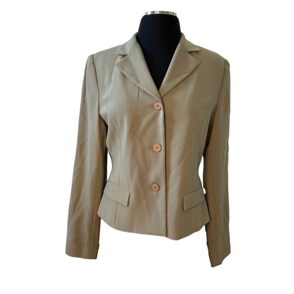 Vintage 80s/90s Bloomingdale's Women's Blazer Jacket Pale Green 4 NEW Career